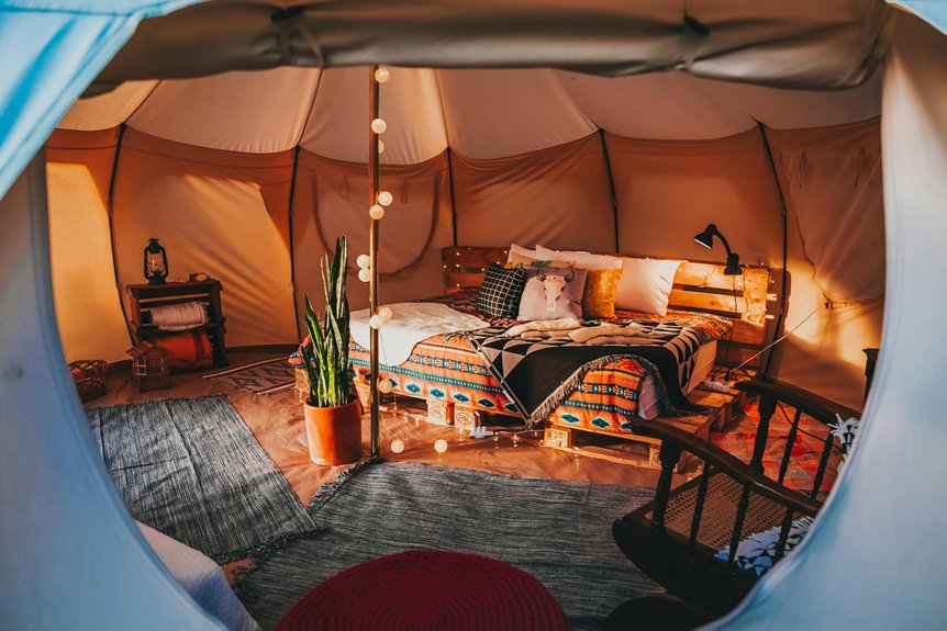 canvas shelter of pioneers