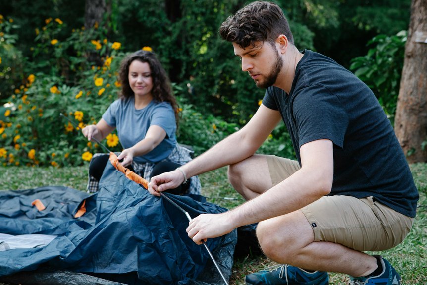securely anchor your tent
